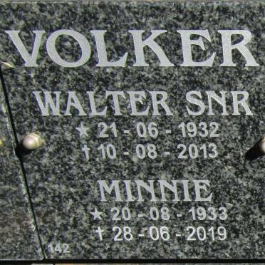 VOLKER Walter 1932-2013 &amp; Minnie 1933-2019