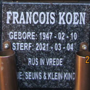 KOEN Francois 1947-2021