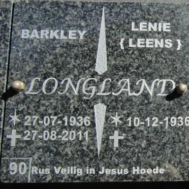 LONGLAND Barkley 1936-2011 &amp; Lenie 1936-