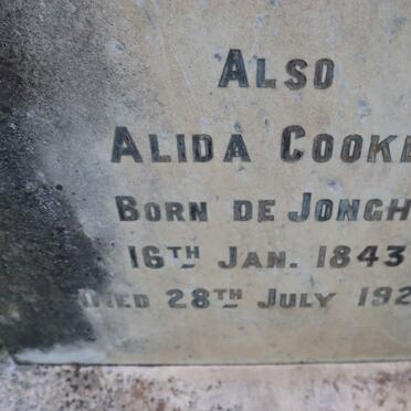 COOKE Robert Thomas 1847-1921 &amp; Alida DE JONGH 1843-1925