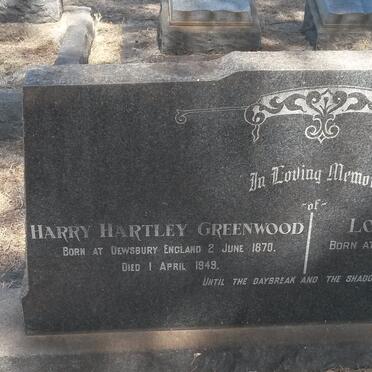 GREENWOOD Harry Hartley 1870-1949 &amp; Louie 1877-1962