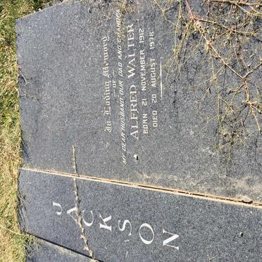 JACKSON Alfred Walter 1912-1978 &amp; Martha Maria 1911-2000