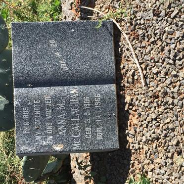 McCALLAGHAN Anna M. 1906-1966