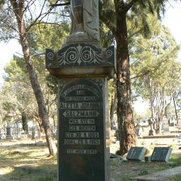 SALZMANN Aletta Johanna voorheen STEYN nee RICHTER 1865-1965