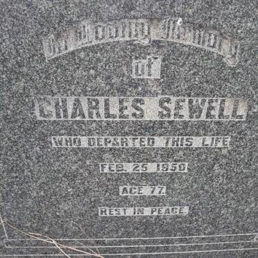 SEWELL Charles -1950 &amp; Edith Maude -1969