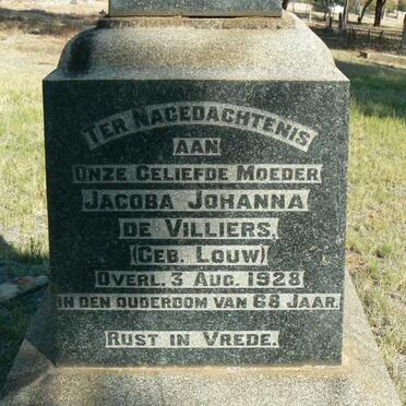 VILLIERS Jacoba Johanna, de nee LOUW -1928