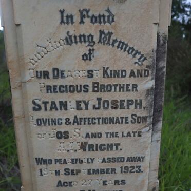 WRIGHT Stanley Joseph -1923