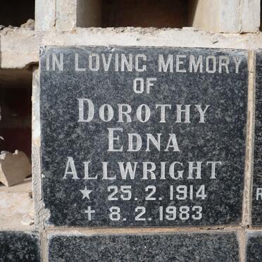 ALLWRIGHT Dorothy Edna 1914-1983