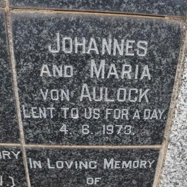 AULOCK Johannes, von 1973-1973 :: AULOCK Maria, von 1973-1973