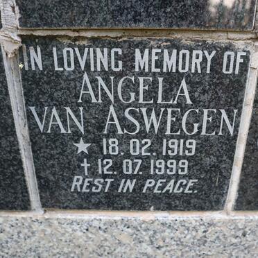 ASWEGEN Angela, van 1919-1999