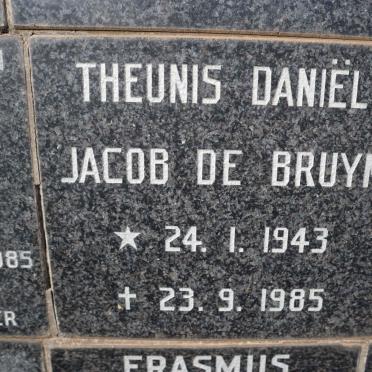 BRUYN Theunis Daniel Jacob, de 1943-1985