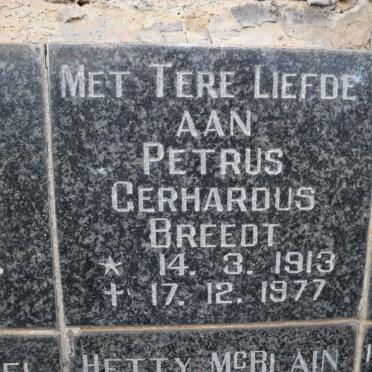 BREEDT Petrus Gerhardus 1913-1977