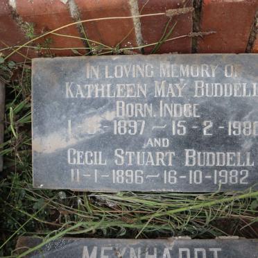 BUDDELL Cecil Stuart 1896-1982 &amp; Kathleen May INDGE 1897-1980