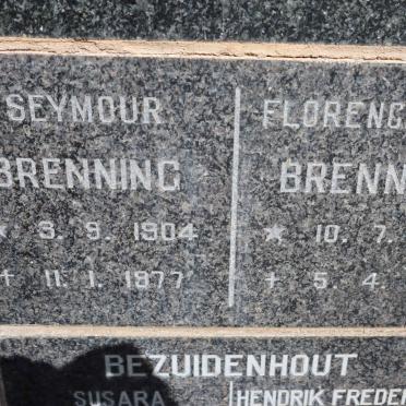 BRENNING Seymour 1904-1977 :: BRENNING Florence Faith 1936-1995