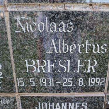 BRESLER Nicolaas Albertus 1931-1992