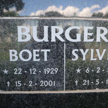 BURGER Boet 1929-2001 &amp; Sylvia 1931-1991