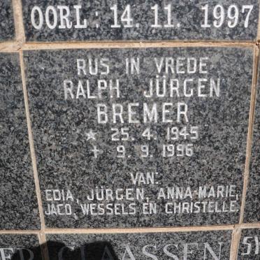BREMER Ralph Jürgen 1945-1996