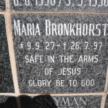 BRONKHORST Maria 1927-1997