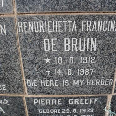 BRUIN Hendriehetta Francina, de 1912-1987