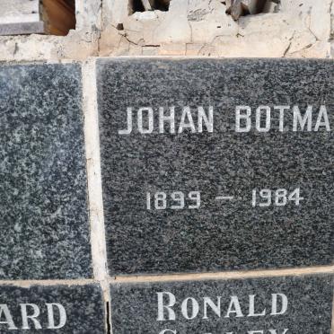 BOTMA Johan 1899-1984
