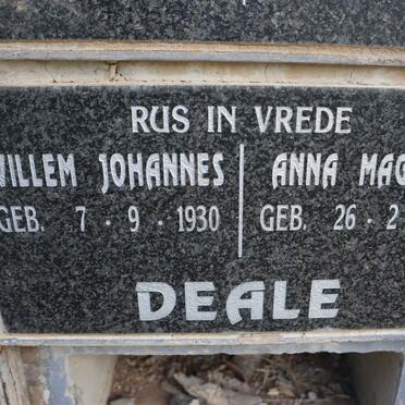 DEALE Willem Johannes 1930- &amp; Anna Magrieta 1933-