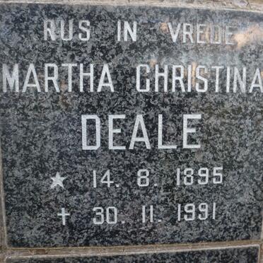 DEALE Martha Christina 1895-1991