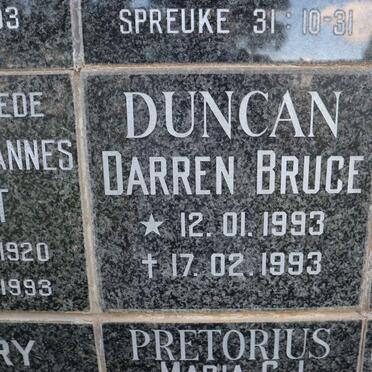 DUNCAN Darren Bruce 1993-1993