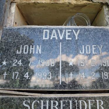 DAVEY John 1900-1993 &amp; Joey 1904-1982