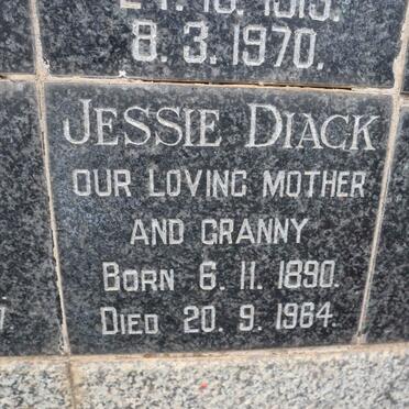 DIACK Jessie 1890-1964