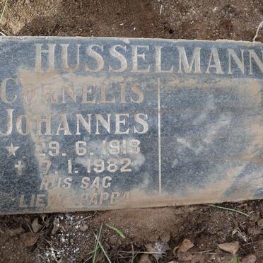 HUSSELMAN Cornelis Johannes 1918-1982