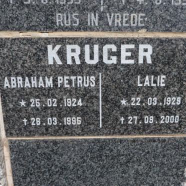 KRUGER Abraham Petrus 1924-1985 &amp; Lalie 1929-2000