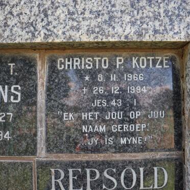KOTZE Christo P. 1966-1994