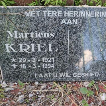 KRIEL Martiens 1921-1994