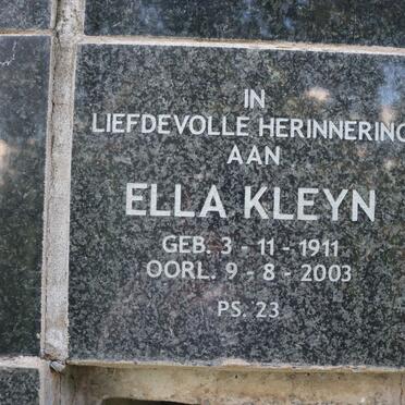 KLEYN Ella 1911-2003