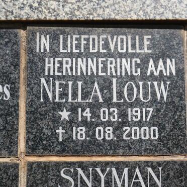 LOUW Nella 1917-2000