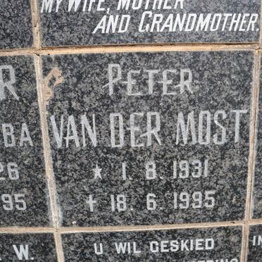 MOST Peter, van der 1931-1995