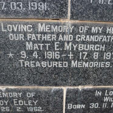 MYBURGH Matt E. 1916-1973