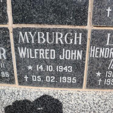 MYBURGH Wilfred John 1943-1995