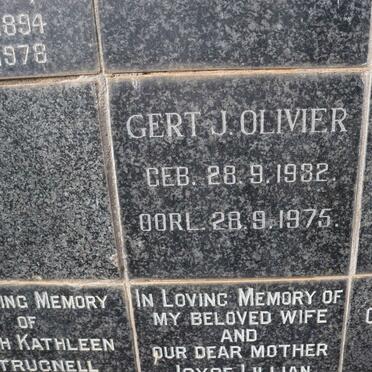 OLIVIER Gert J. 1932-1975