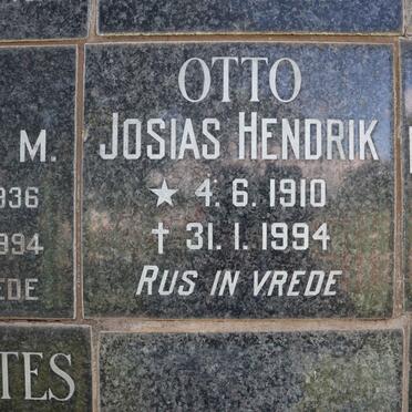 OTTO Josias Hendrik 1910-1994