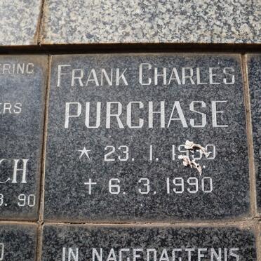 PURCHASE Frank Charles 1930-1990