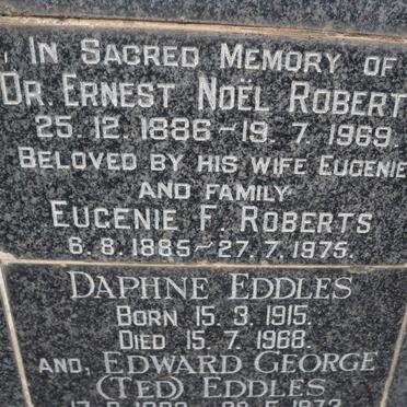 ROBERTS Ernest Noel 1886-1969 &amp; Eugenie F. 1885-1975