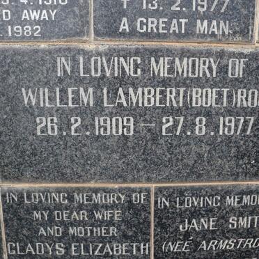 ROUX Willem Lambert 1909-1977