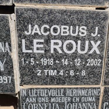 ROUX Jacobus J., le 1918-2002