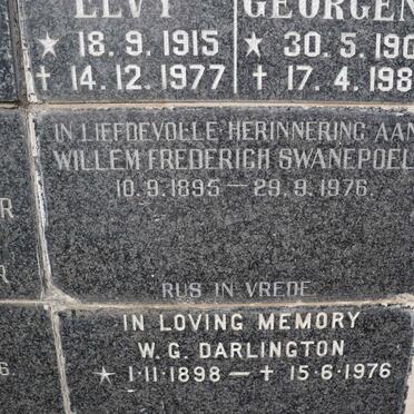 SWANEPOEL Willem Frederich 1895-1976