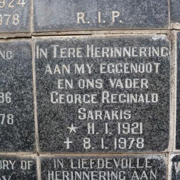 SARAKIS George Reginald 1921-1978