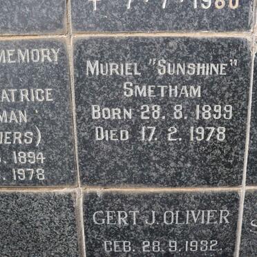 SMETHAM Muriel 1899-1978