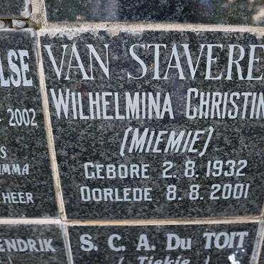 STAVEREN Wilhelmina Christina, van 1932-2001