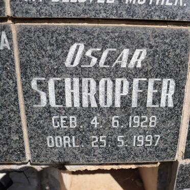 SCHROPFER Oscar 1928-1997