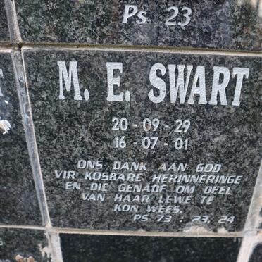SWART M.E. 1929-2001